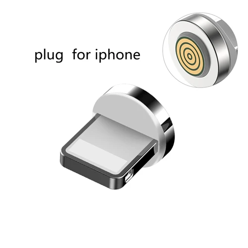 Only 8 Pin Plug Магнитный кабель 12-го поколения, Круглый адаптер для быстрой зарядки, наконечники для iPhone XS MAX XR 8+ SAMUSNG Xiaomi, магнитные Заглушки для зарядного устройства - Цвет: Only 8 Pin Plug