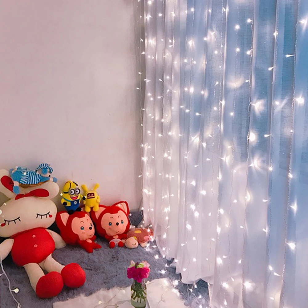 LEADLY 3x3m LED Curtain String Lights Strip Christmas Outdoor Home Light For Wedding Party Garden Room Decor | Лампы и освещение