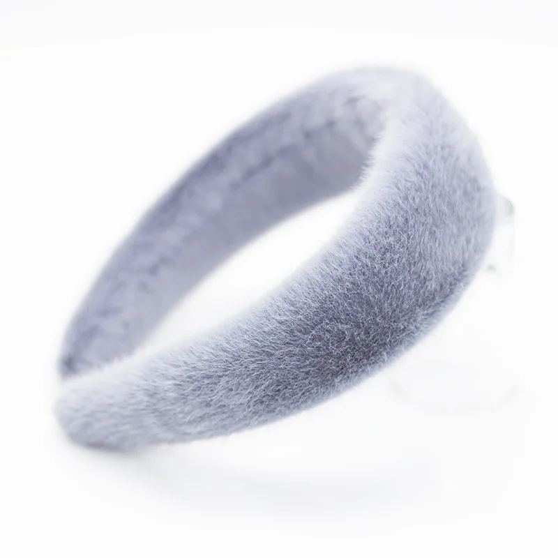 

Cross-border mink sponge headband headband headband Ins plush Korean women's cloth belt simple headband