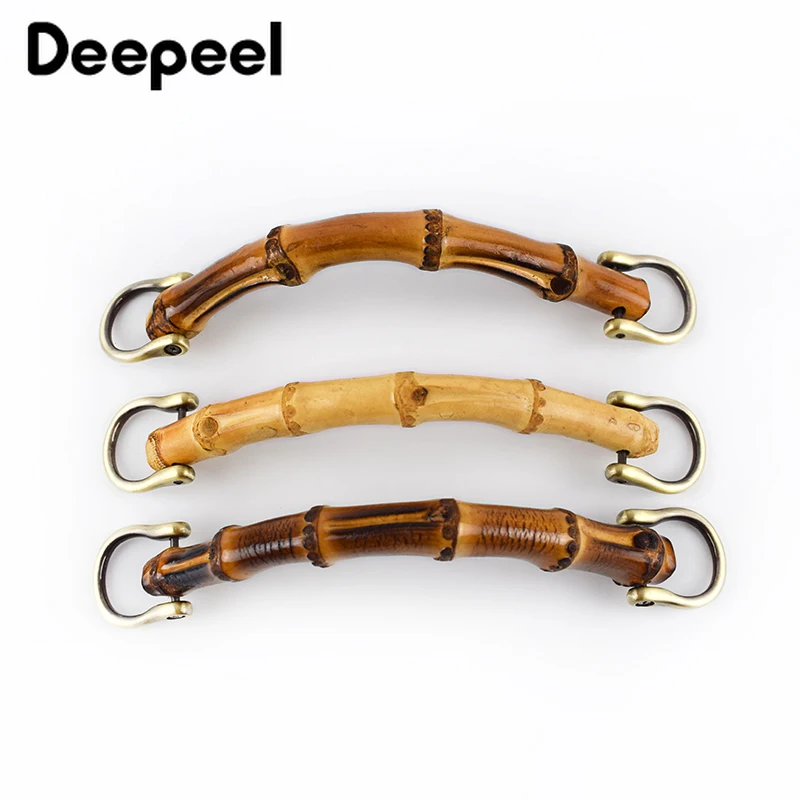 Deepeel 2/4 шт. 150 мм бамбук мешок ручки застежки сумки ремень деревянная рамка под