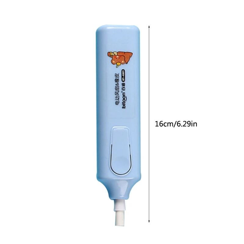 

Pen-style Pencil Erasers with Fan School Learning Stationery 2 in 1 Unique Design Battery Operated Extra Eraser Refills