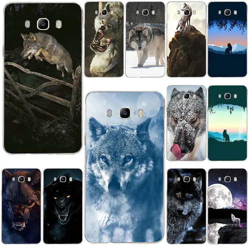 Мягкий чехол из ТПУ для Samsung Galaxy A3, A5, A7, J3, J4, J5, J6, J7, J8 2016, 2017, 2018, мягкий силиконовый чехол с воющим волка и Луной