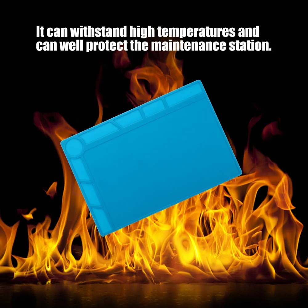 

Heat Insulation Work Pad Heat-Resistant Soldering Silicone Mat Work Station