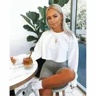 Свитшот женский однотонный, с длинным рукавом, лето-осень