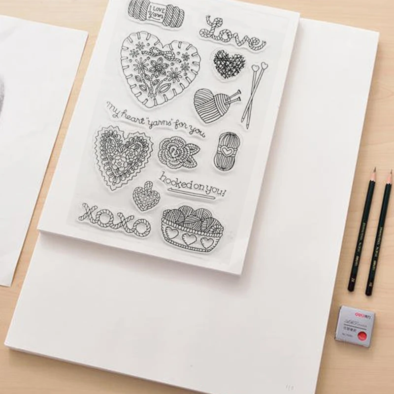 Цветы птицы силиконовый прозрачный Печатный штамп DIY Скрапбукинг рельефная