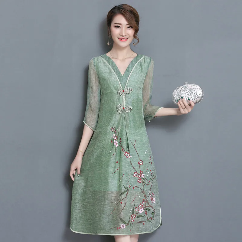 Летняя зеленая женская одежда 2020 Цветочная | Женская