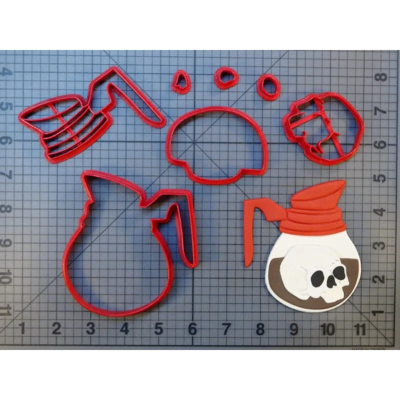 Череп кофе горшок кружка чашка Хоккей форма черепа помадки резаки для украшения