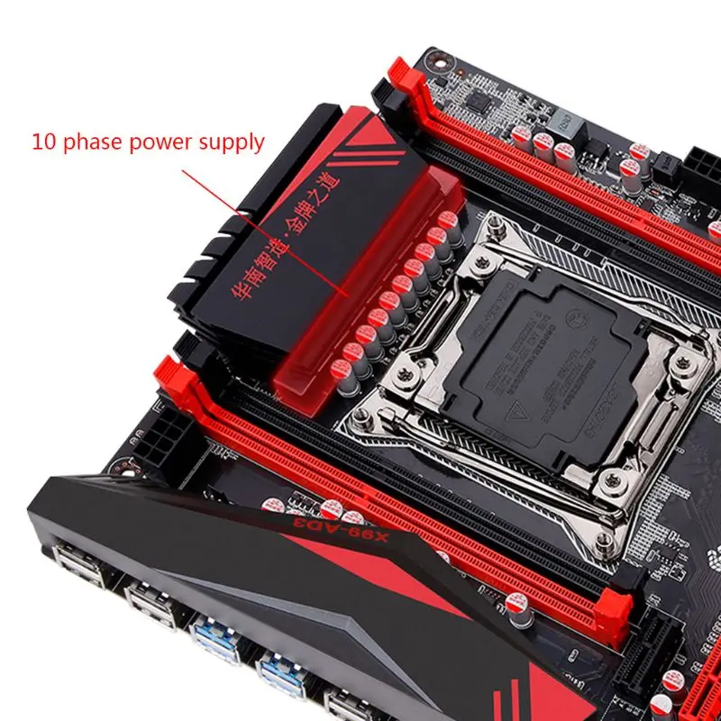 

R58A Huananzhi X99 Motherboard with M.2 NVMe Slot LGA2011-3 DDR3 4 Channel 4xUSB 3.0 10xSATA 3.0 Ports