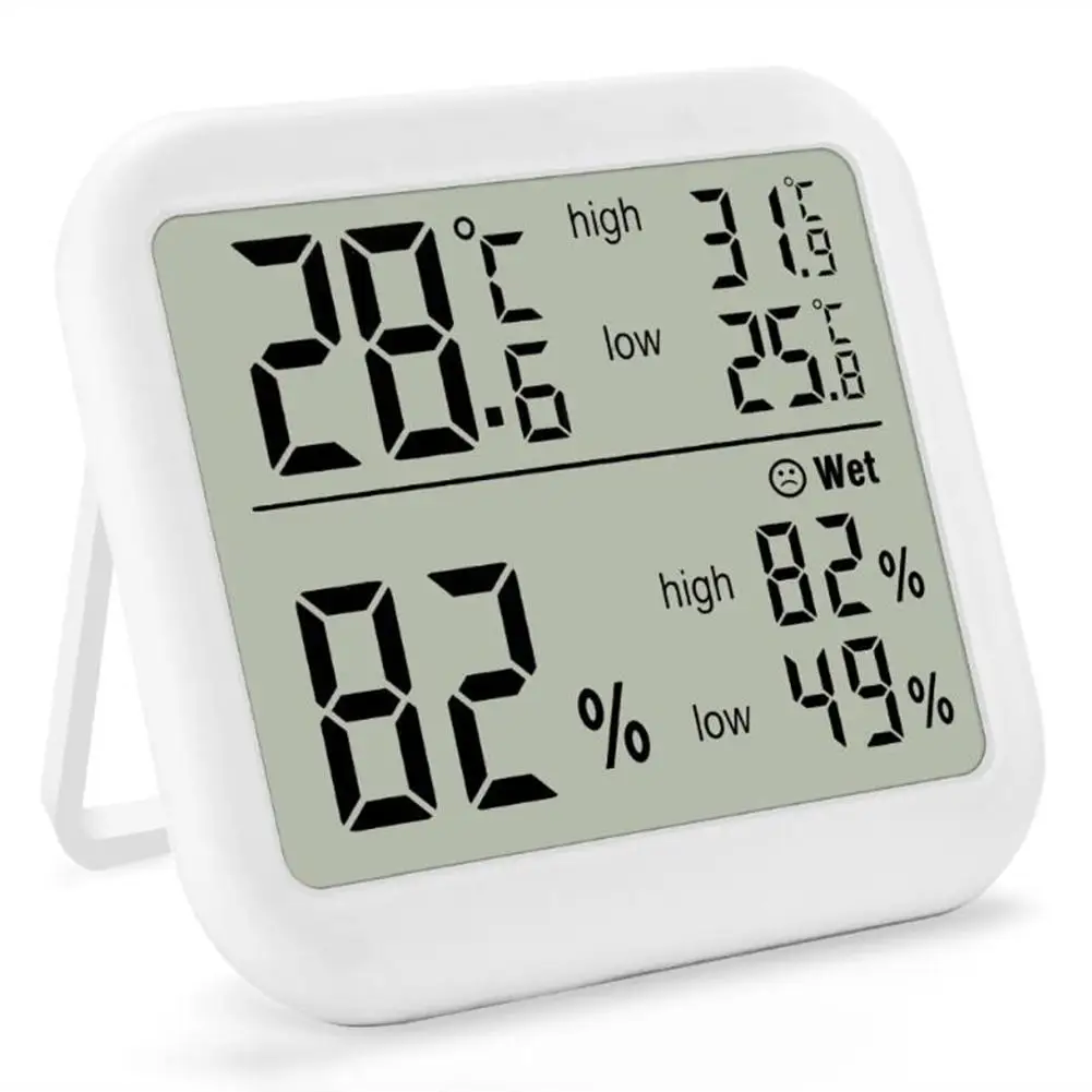 

Indoor Large Screen Display High Low Temperature Humidity Memory High Precision Digital Electronic Thermometer Hygrometer Meter