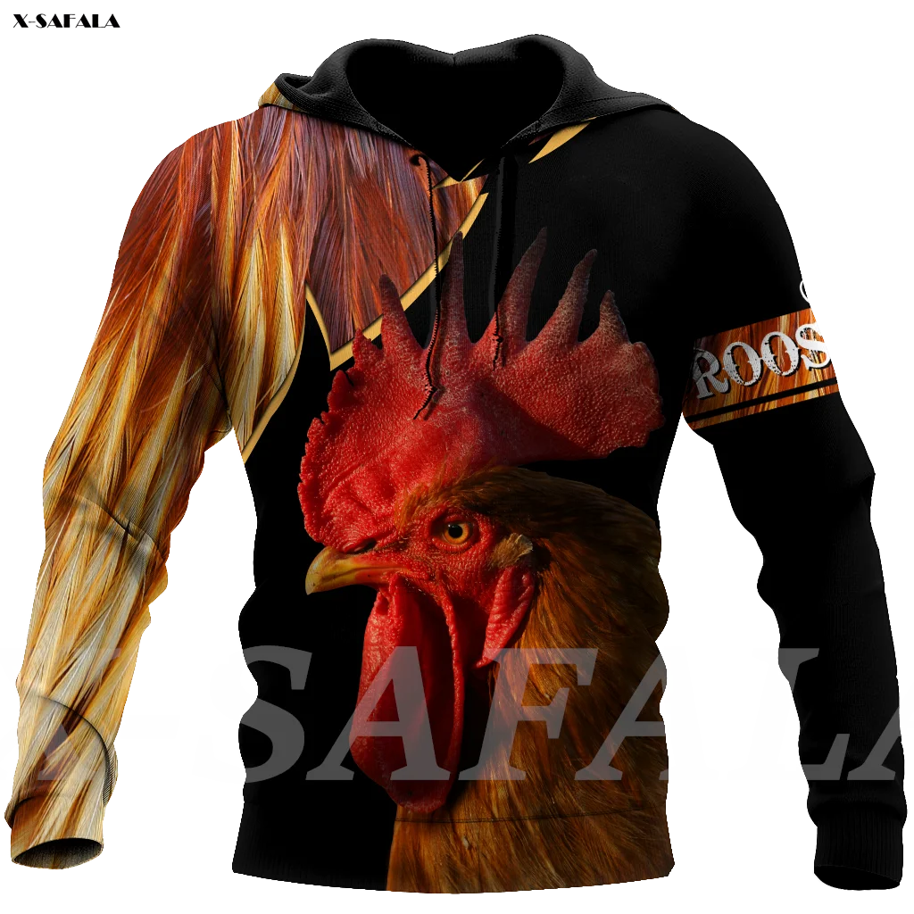 

American Game Chicken Rooster USA 3D Printed Hoodie Man Unisex Outwear Zipper Pullover Sweatshirt Casual Jersey Tops Tracksuits