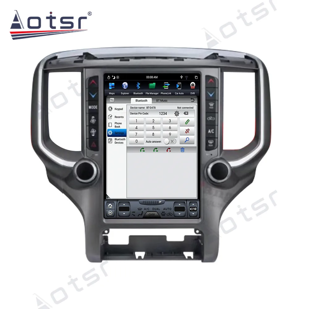 Android 9 0 Автомобильный мультимедийный dvd-плеер для Dodge RAM 1500 радио 2018 - 2020 PX6 4G + 64GB HD