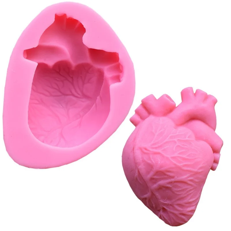 

Food Grade Silicone Cake Mold DIY Chocalate Cookies Ice Tray Baking Tool Heart Shape