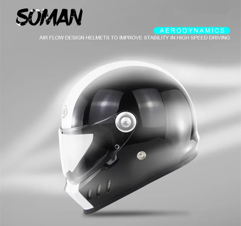 Soman Full Face Helmet Flip Up Casque Racing Cubierta De Casco Moto Ventilated Casco Patinete Casque Roof Boxer Motocycle Helmet