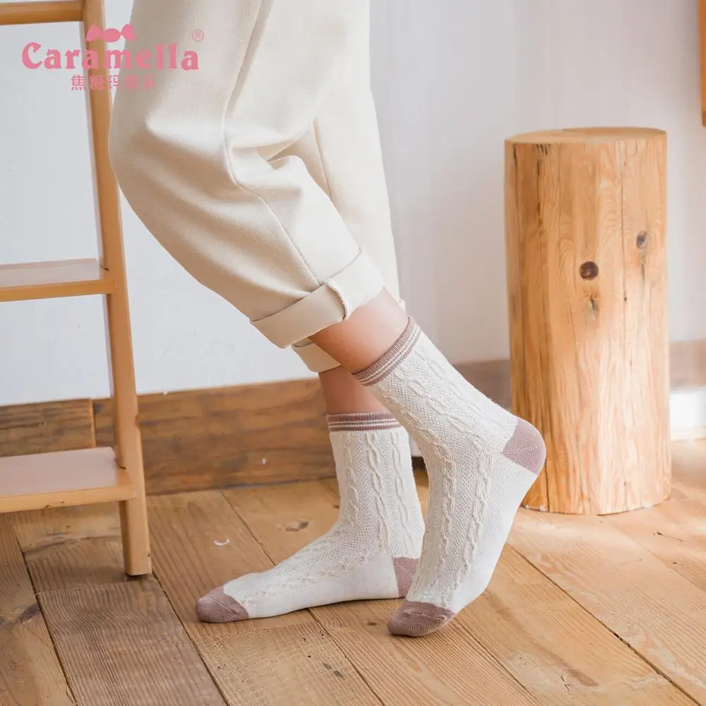 Носки женские хлопковые в полоску 3 пары/Лот|Носки| |