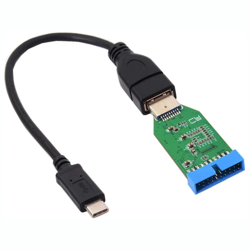 

Кабель USB 3,1 для материнской платы, 20-контактный разъем, док-станция, розетка, 20-контактный разъем для концентратора (OTG USB-C Type C)