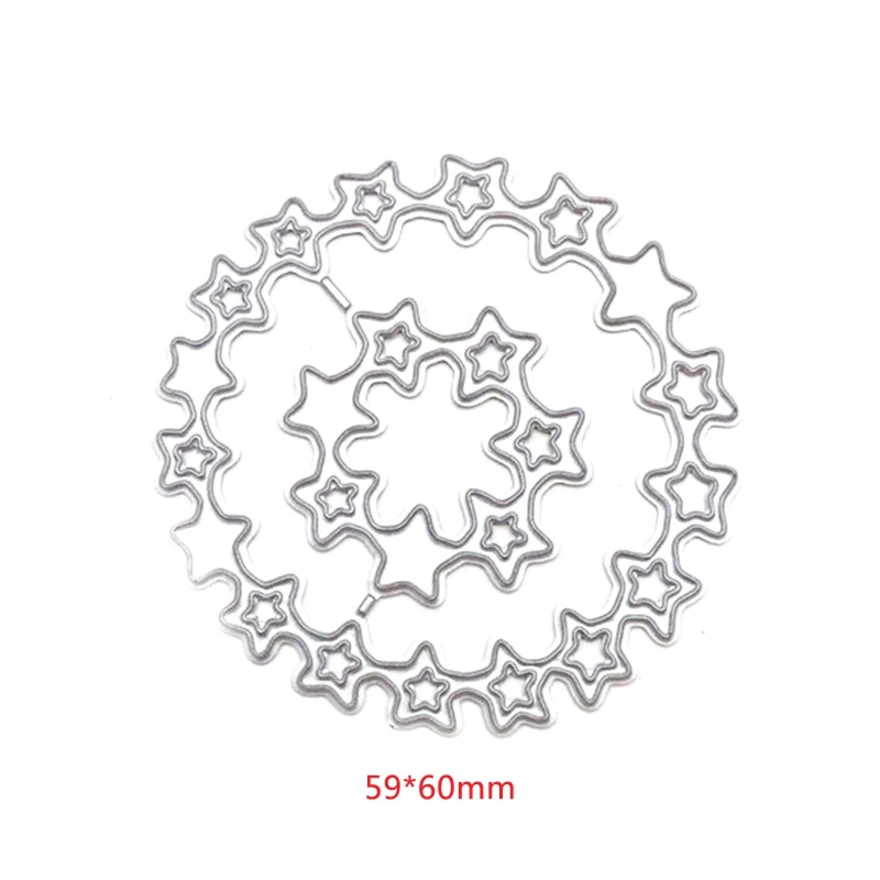 OOTDTY Star Circle металлические режущие штампы Трафаретный Скрапбукинг DIY штамп для