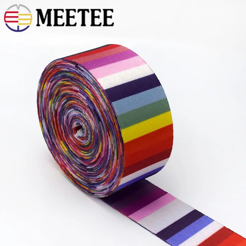 6m 36mm Polyester 1.1mm Thick Printed Stripe Webbings Tapes Bag Strap Belt Ribbons for DIY Bias Binding Sewing Accessories | Дом и сад