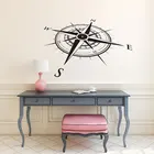 Морской домашний декор наклейка на стену в виде компаса винил Art украшение интерьера Гостиная Спальня Ванная комната Детская окно наклейки S243