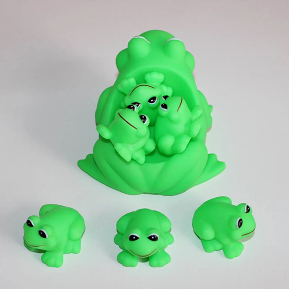4 шт./лот лягушка плавающая игрушка для купания в ванной водные игрушки сжимаемая