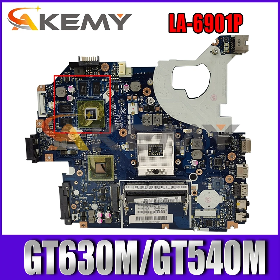 

P5WE0 LA-6901P For ACER Aspire 5750 5750G 5755 5755G GT630M/GT540M Laptop motherboard MBRAZ02004 HM65 N12P-GS-A1 DDR3 Mainboard