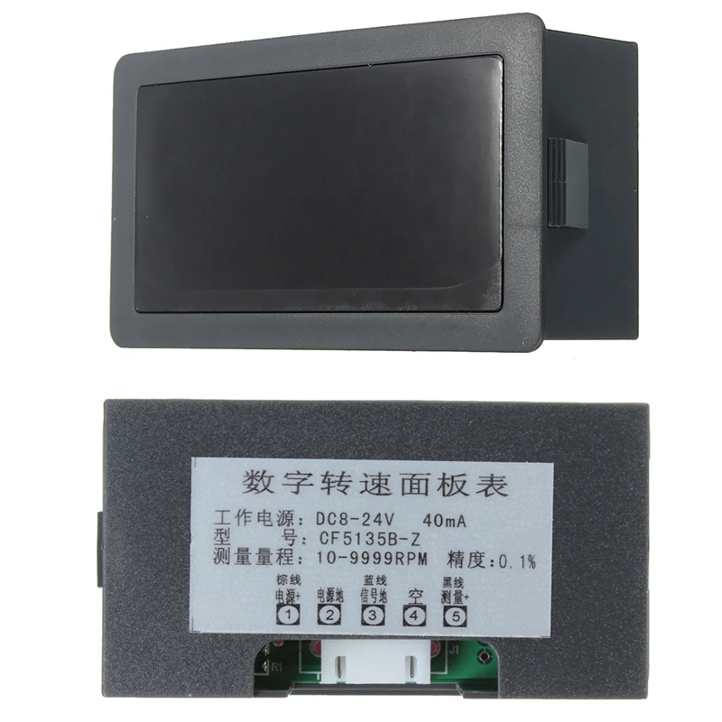 

4 Digital LED Blue Green Tachometer Gauge RPM Speed Meter+Hall Proximity Switch Sensor NPN 12V Dropshipping