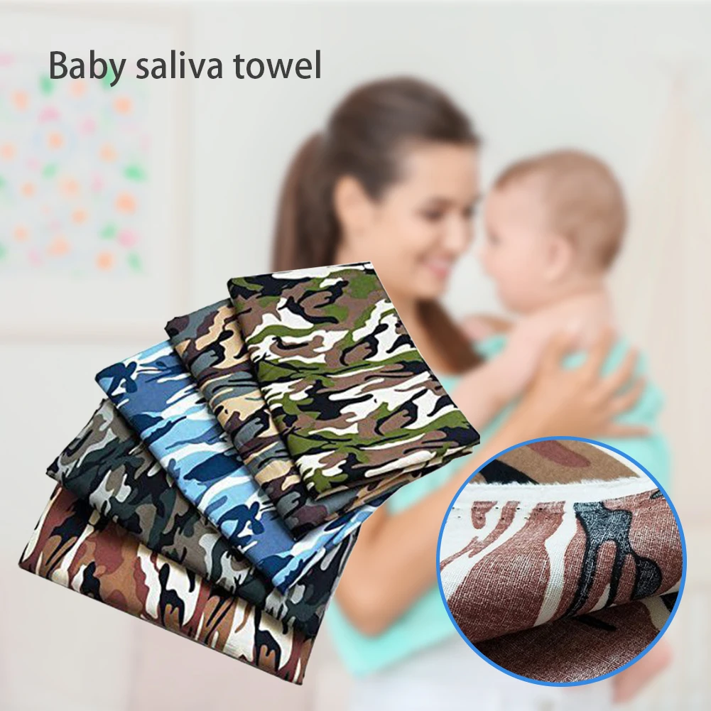 

5pcs Soft Camouflage Printed Baby Burp Cloths Fabric DIY Cloth Patches Patchwork Cloth Quilt Fabrics Clothes Sewing