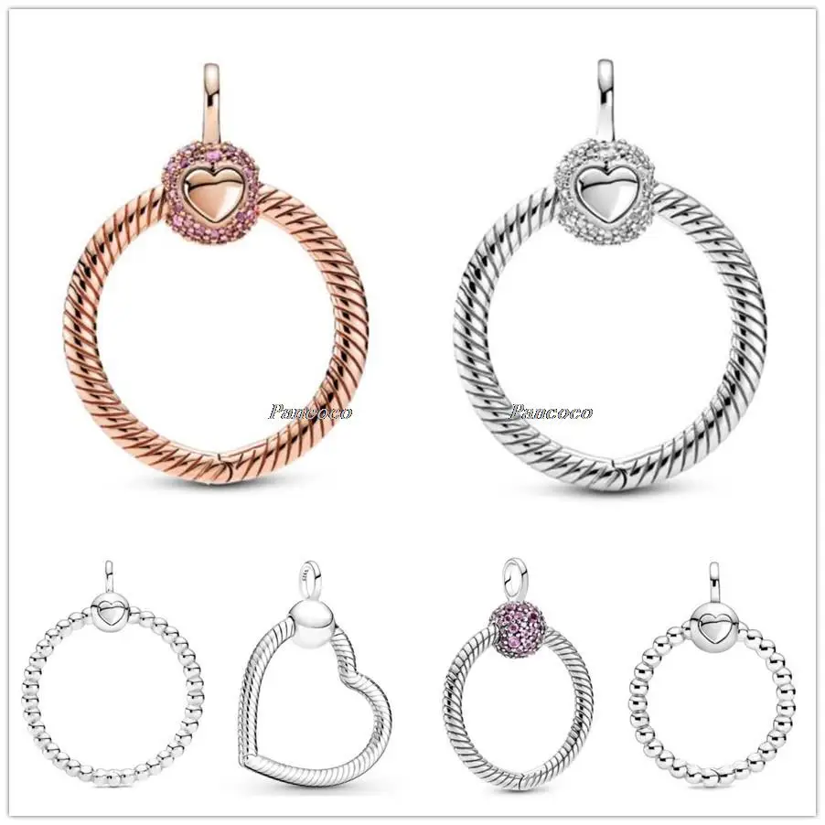 Подлинная 925 Стерлинговое Серебро розовые моменты маленькая ПАВЕ Корона O с