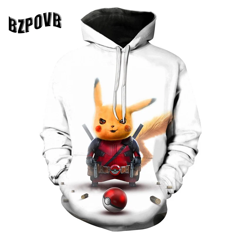 Pokemon felpe harajuku аниме-Толстовка 2019 модная Горячая Распродажа Белая коллекция