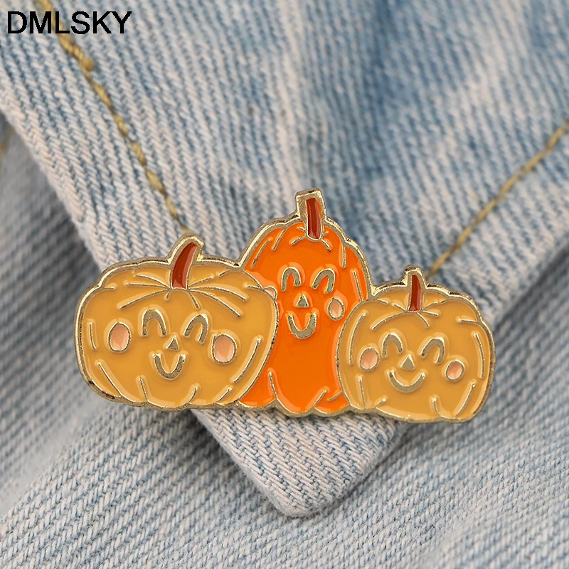 DMLSKY Детские булавки в виде тыквы эмалированные броши мультяшная креативная