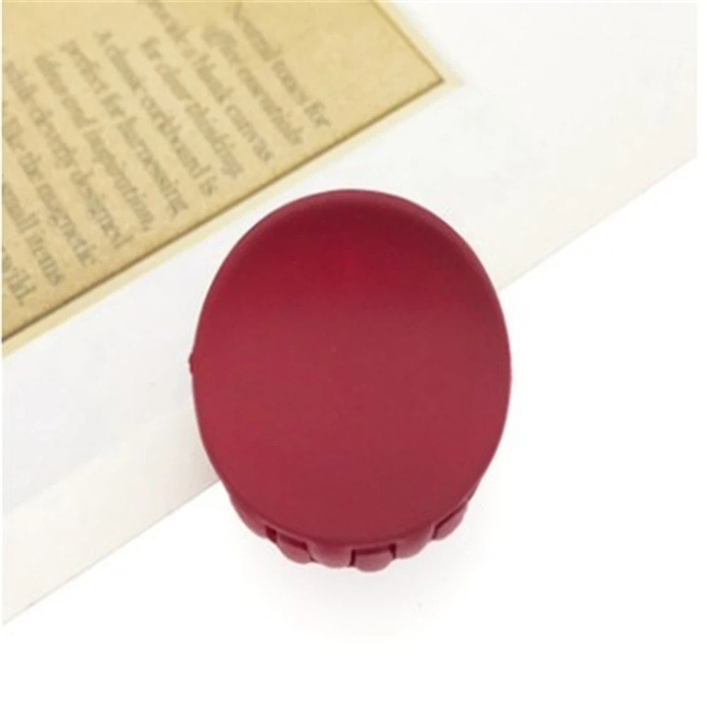 Модные женские матовые заколки для волос однотонные милые геометрические