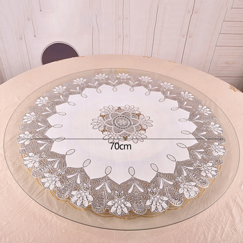 70 см ПВХ скатерть для Стола Пластиковая маслостойкая обеденная с бронзирующим