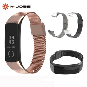 Metal Strap for Honor Band 5 4 3 Wristband Stainless Steel Bracelets for Huawei Honor 3 Band 4 Watch
