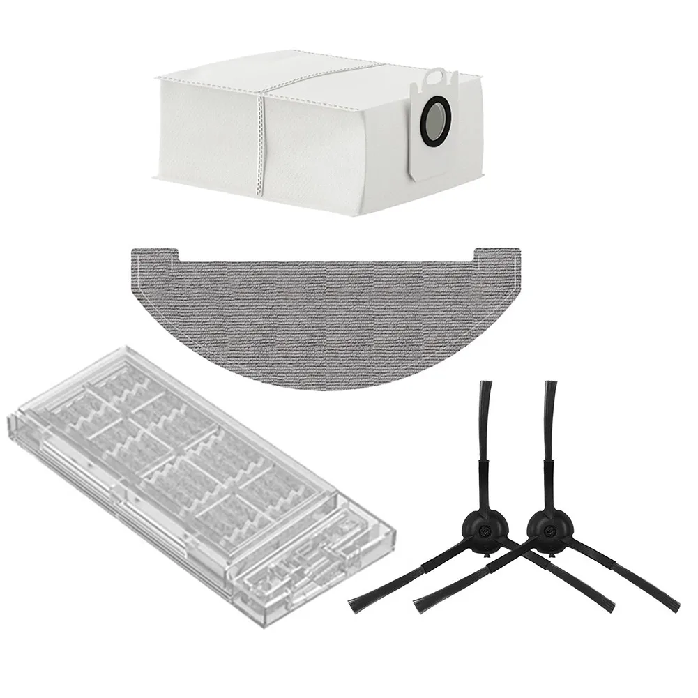 

5pcs Mop Cloth Side Brush Filters Kit Softness Dust Particles Cleaning Brushes For EVE Plus Vacuum Parts