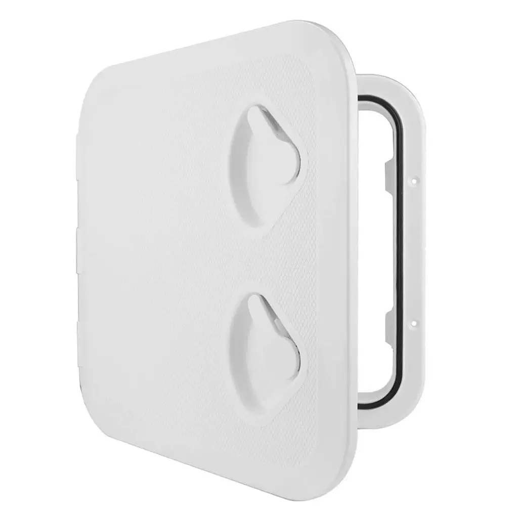 

White Non Slip Access Hatch Twist Screw Out Deck Plate for RV Marine Boat Kayak - 14-3/4 x 14-1/2 inch 375 x 370mm