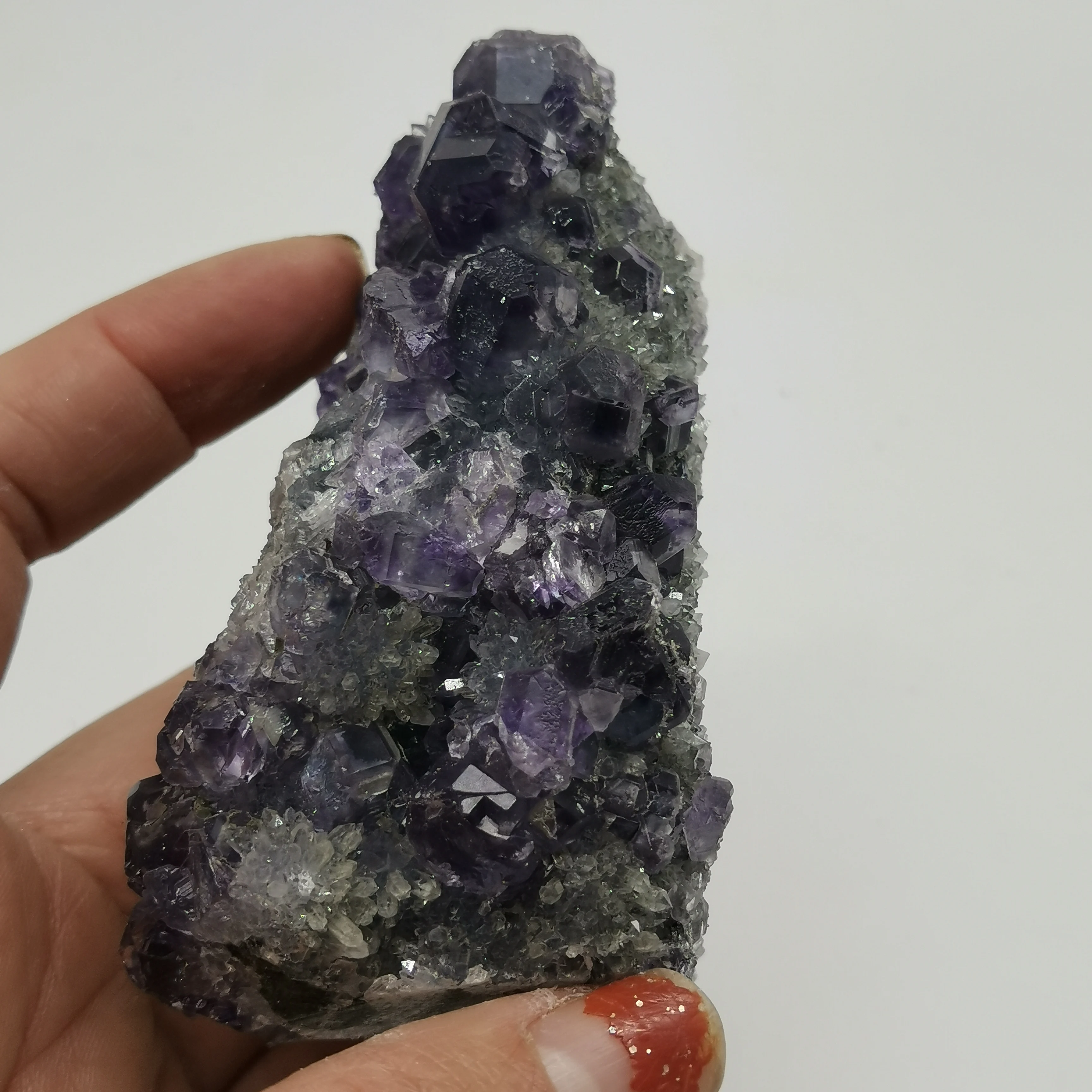 Цена со скидкой 237 г натуральный лечебный флюорит Сияющий образец украшение дома