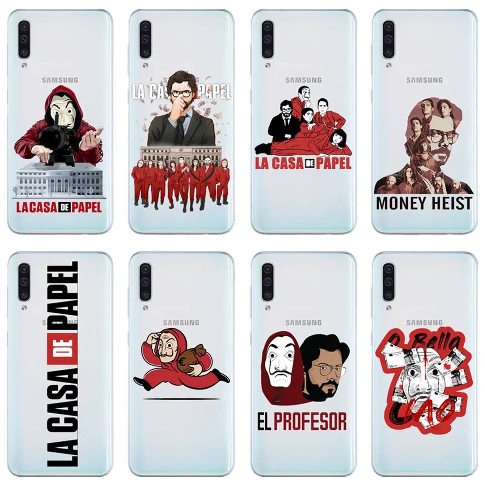La casa de papel Tokio испанский ТВ прозрачный мягкий ТПУ чехол для телефона samsung Galaxy A30 A50 A10
