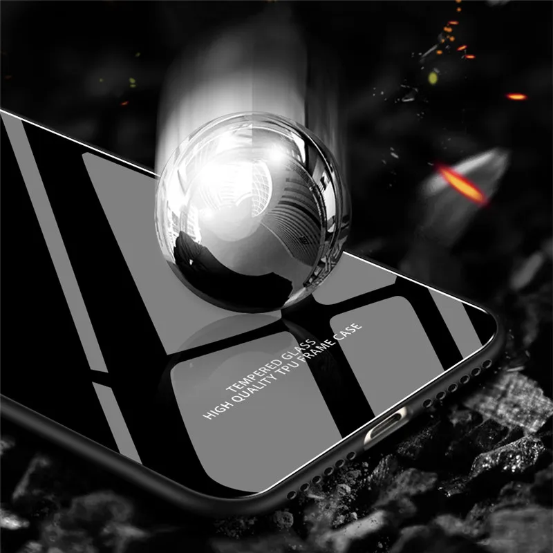 Роскошный чехол из закаленного стекла для телефона iPhone XSMax caes Apple iphone X XS XR 8 7 6 6S plus