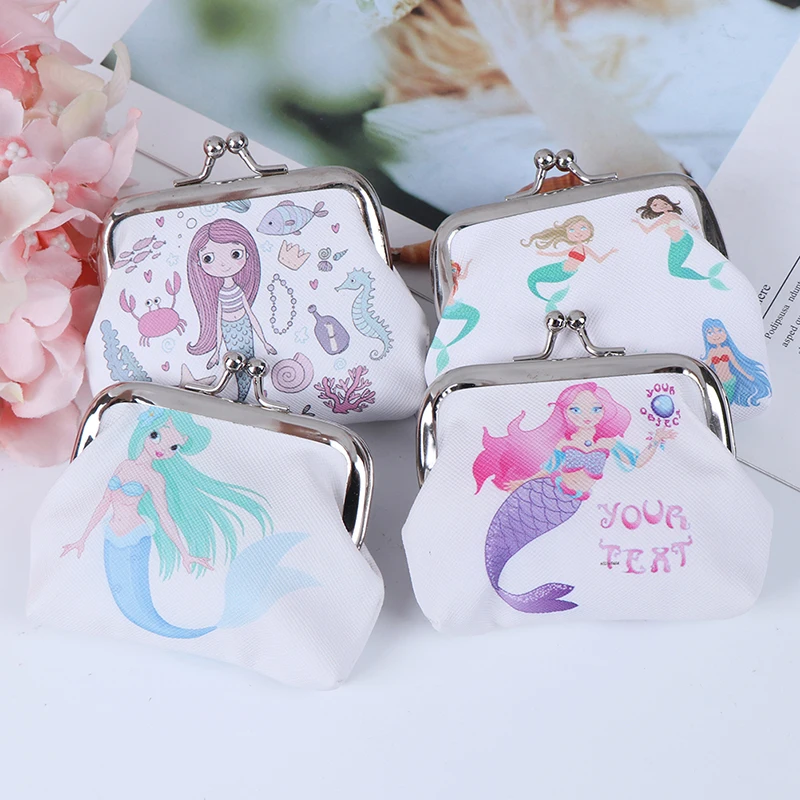 

1PCS Cute Mermaid Coin Purse Mermaid Kids Girl Purse Pouch Party Baby Shower Birthday Decorations Kids Gift