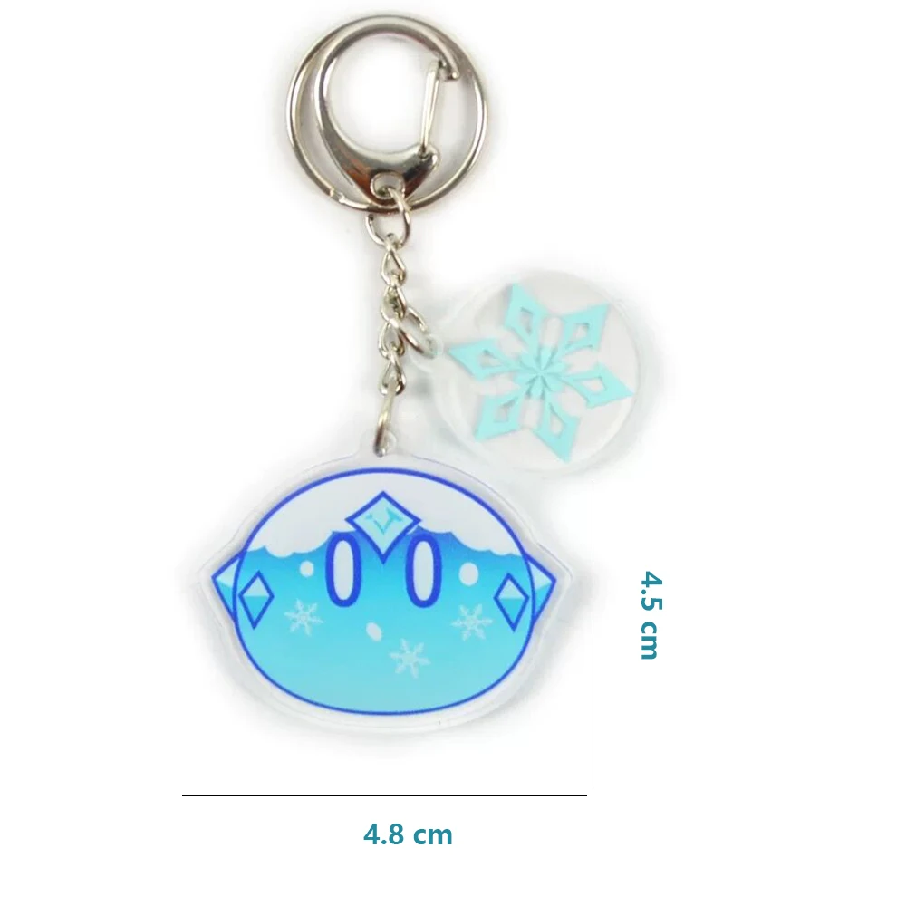 Genshin Impact Slime Keychains Eye of God 7 Element Pendant Key Ring Kawaii Cartoon Holder | Украшения и аксессуары