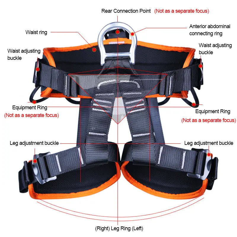 

Outdoor Tree Surgeon Arborist Rock Climbing Harness Falling Protection Safety Belt Rappelling Escalade Equipment