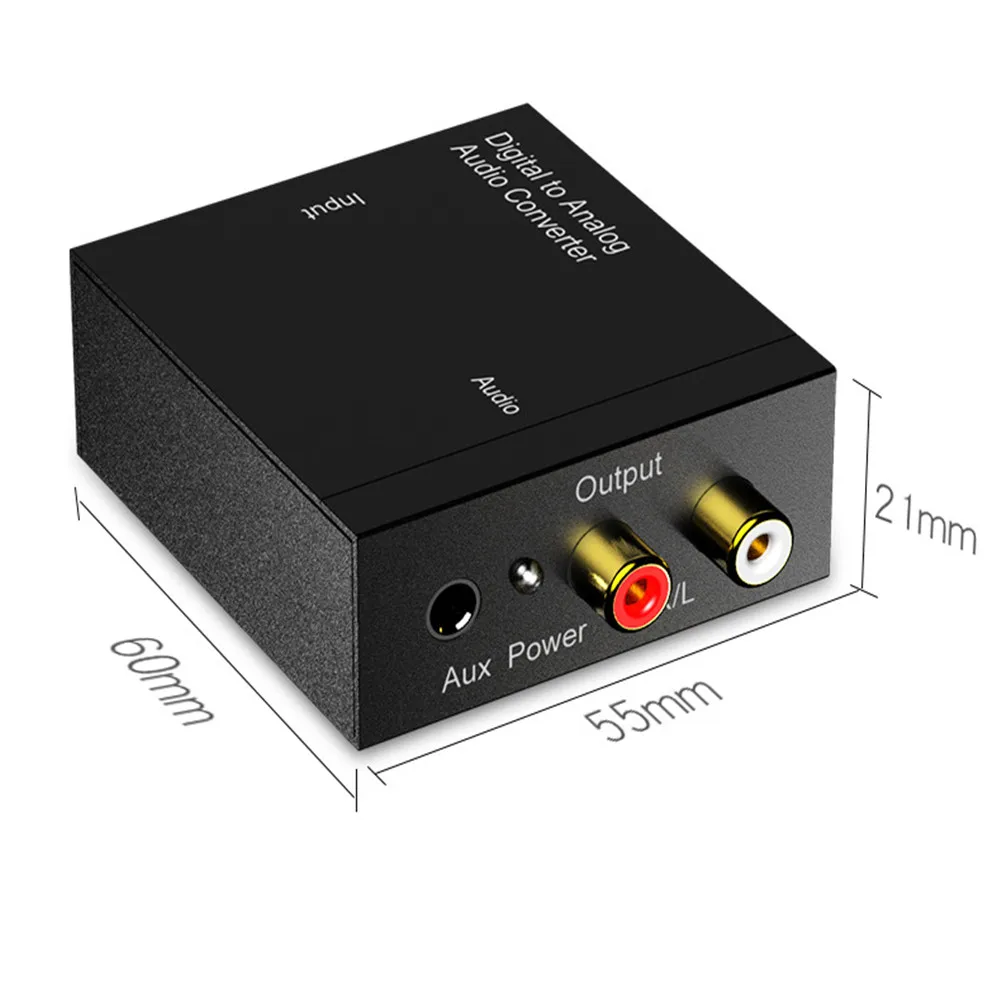 Оптический цифровой стерео аудио SPDIF Toslink коаксиальный сигнал в аналоговый