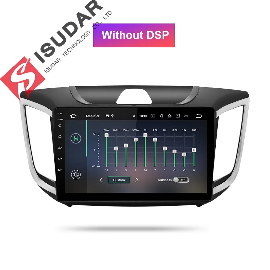 Isudar Авто Радио Android 9 для hyundai/Creta ix25 1 Din Автомобильный мультимедийный видео плеер gps Навигация FM USB DVR DSP ram 2 Гб - Цвет: Without DSP