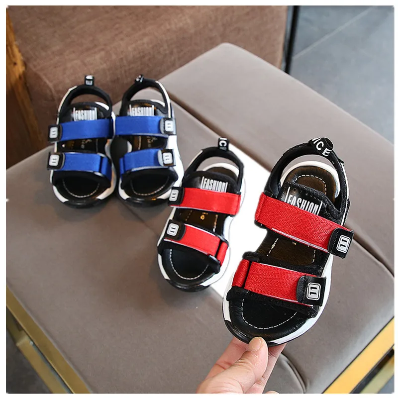 

Summer Casual Leather Sandals for Baby Flat Children Beach Shoes 2021 Fashion Kids Sports Soft Non-slip Boys Toddler Sandals
