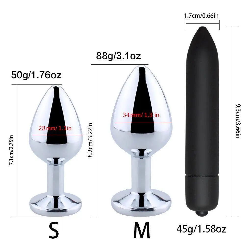 Анальная пробка из нержавеющей стали вибратор-пуля интимные товары анальная с