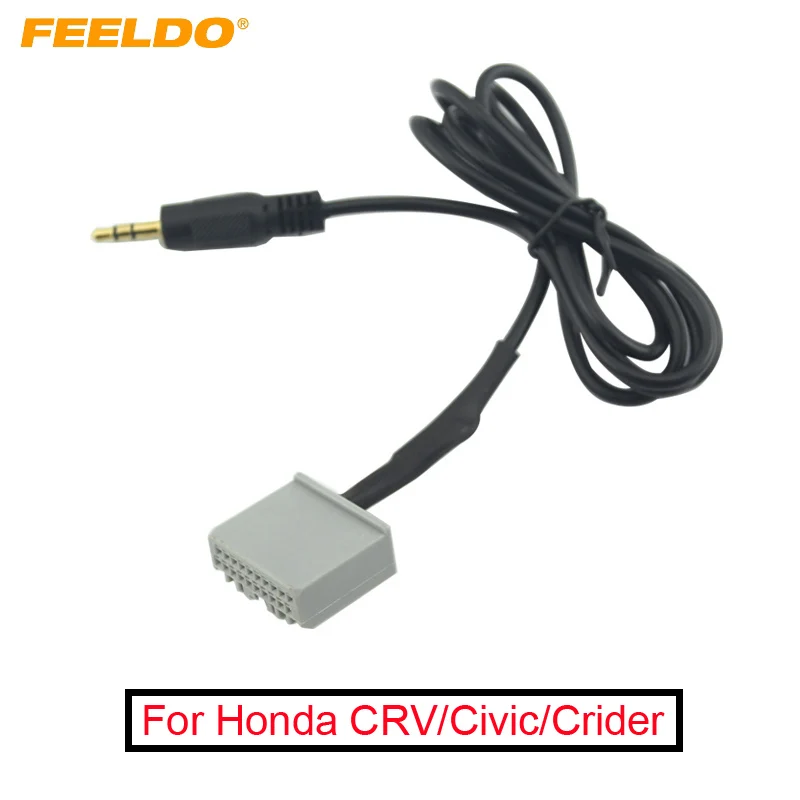 

FEELDO 1 шт. для Honda CRV Civic Crider, AUX жгуты, разъем 3,5 мм, Мужской стерео аудио кабель, провод для ПК IPOD MP3 чехол 2,0