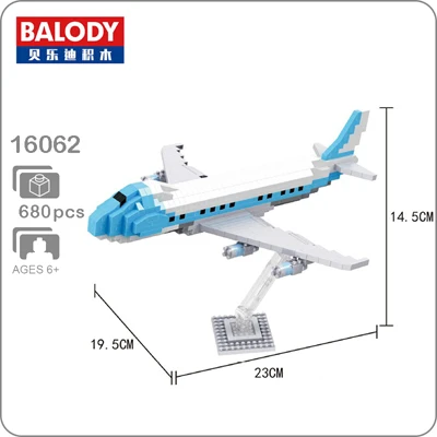 Air Force One Balody архитектура Эйфелева башня белый дом Биг Бен Лувр алмаз 3D Строительные маленькие блоки игрушка здание съезда без коробки - Цвет: Air Force One
