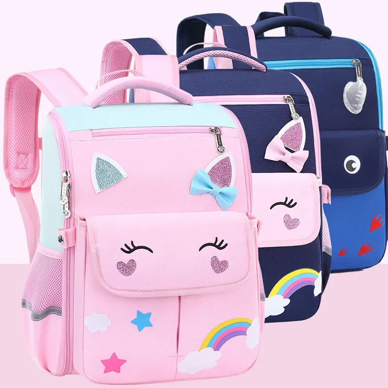 girls backpack primary school bag backpacks for children kids bag orthopedic school backpack 1 grade cute backpack schoolbag free global shipping
