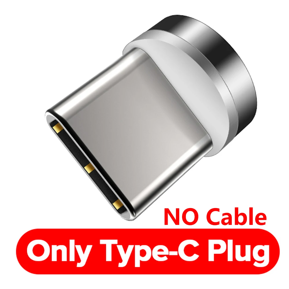 Only Type C Plug QC 3,0 9V Магнитный кабель для быстрой зарядки 3A светодиодный кабель Micro USB type C Tape 8 Pin Quick Charge 3,0 для samsung Xiaomi Redmi huawei - Цвет: Only Type C Plug