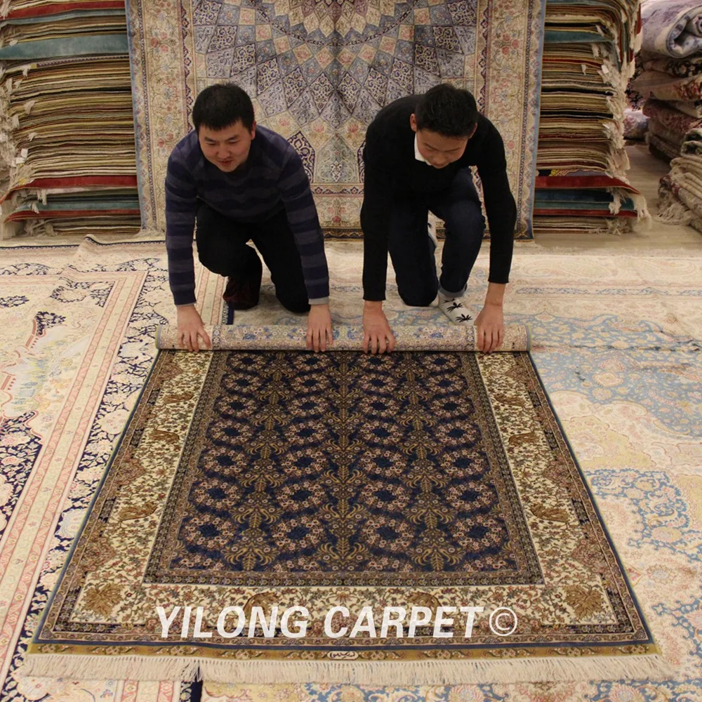 

Традиционный турецкий Преимущественный ковер Yilong 4 'x 6', новые ручные коврики ручной работы с узлом (ZQG048A4x6)