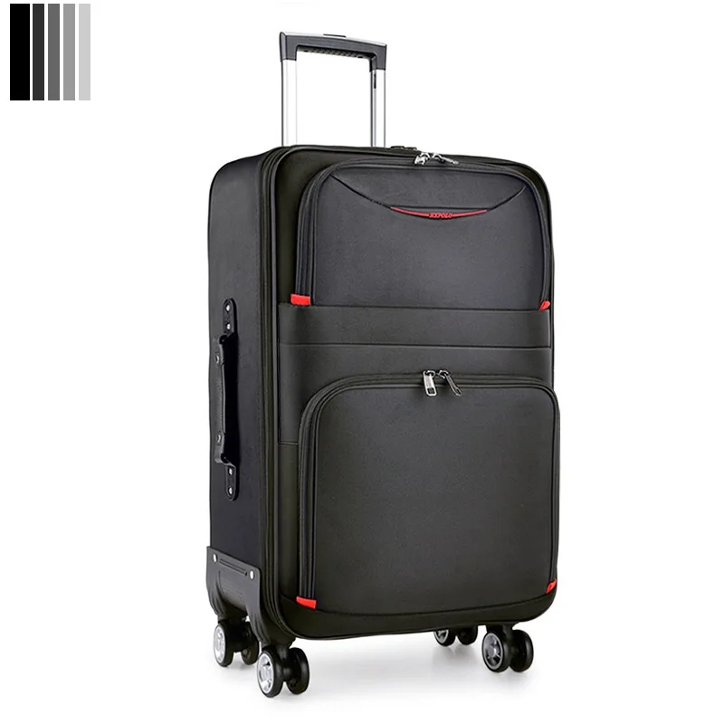 Retro business trolley suitcase Oxford travel rolling luggage bag spinner carry on fashion suitcase 20/24/26 inch password box